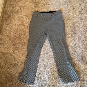 Black and white chain pants